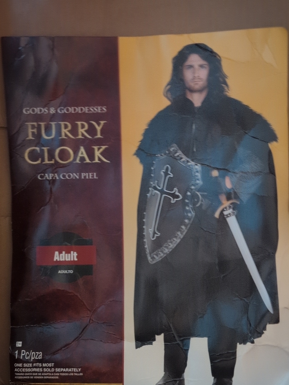 Amscan Black Furry Cloak for Adults